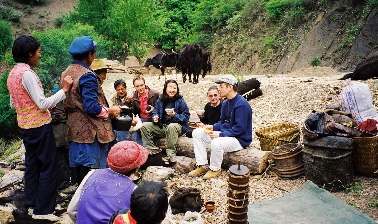 mit Hirten der Naxi